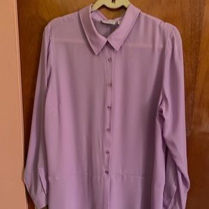 JOAN RIVERS LONG TAB SLEEVE TUNIC BLOUSE L